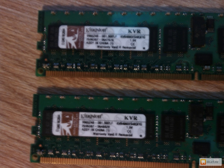Память 1GB DDR2 PC3200 DIMM   KVR400D2S4R3-1G