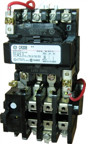 GENERAL ELECTRIC CR306C002  STARTER 27AMP 3POLE 110/115/120VAC OPEN TYPE