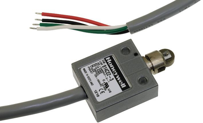 MICROSWITCH 914CE2-3  LIMIT SWITCH; ACTUATOR STYLE:TOP ROLLER PLUNGER; OPERATING FORCE MAX:2.75LBF; CONTACT VOLTAGE AC MAX:250V; CONTACT VOLTAGE DC MAX:28V; CONTACT CURRENT