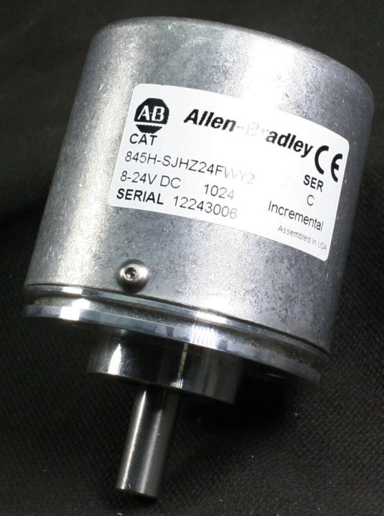 ALLEN BRADLEY 845H-SJHZ24-CMY2-C OPTICAL INCREMENTAL ENCODER, NEMA TYPE 4/TYPE 13, SIZE 25, 210KHZ FREQUENCY RESPONSE (DATA ONLY), 500 PULSES PER REVOLUTION