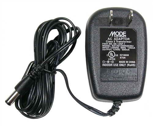 AC ADAPTER 120VAC/12VDC 500MA AC ADAPTER 120VAC/12VDC 500MA