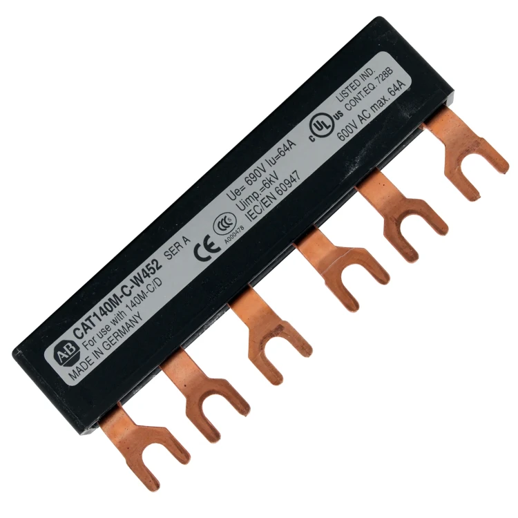 ALLEN BRADLEY 140M-C-W452 3-PHASE COMM. LINK FOR 140M-C,-D, 45MM SPACING, 2 STARTERS
