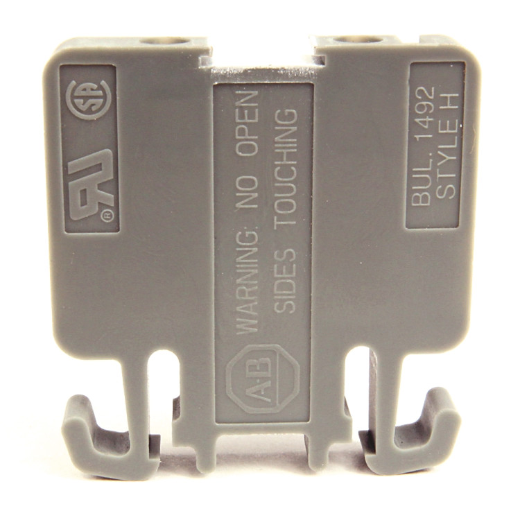 ALLEN BRADLEY 1492-H1296 FINGER-SAFE SINGLE CIRCUIT HIGH DENSITY BLOCK, SCREW W/ PRESSURE PLATE, 30 - 12 AWG, TWO 3FT RAILS (148/RAIL), WHITE,