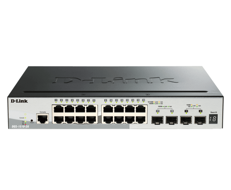 Коммутатор D-Link DGS-1510-20-A1A,