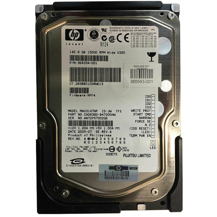 HP 146GB U320 SCSI 15K HP 146GB U320 SCSI 15K