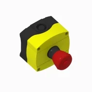 ALLEN BRADLEY 800F-1YP1 800F 1-HOLE ENCLOSURE E-STOP STATION, PLASTIC, PG, TWIST-TO-RELEASE 40MM, NON-ILLUMINATED, 1 N.C.