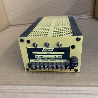 ACOPIAN 51515T9A POWER SUPPLY 5V 6A 15V 1A OUT LINEAR REGULATED