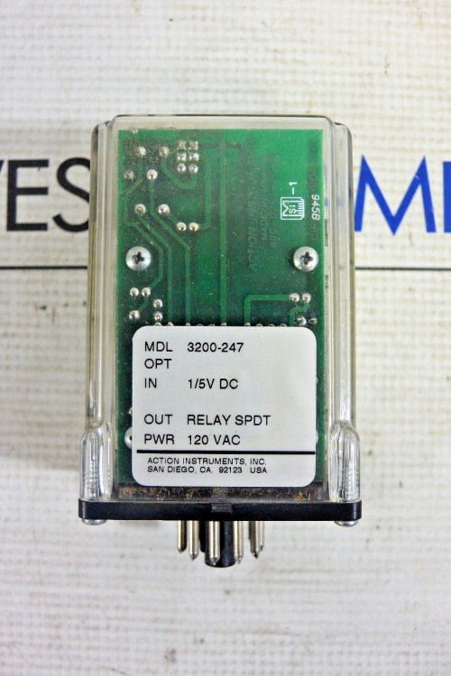ACTION INSTRUMENTS 3200-247-1 INPUT: 12/20MA, OUTPUT: SPDT, SLDIEWIRE FEEDBACK, 120VAC POWER ACTION INSTRUMENTS 3200-247-1 INPUT: 12/20MA, OUTPUT: SPDT, SLDIEWIRE FEEDBACK, 120VAC POWER