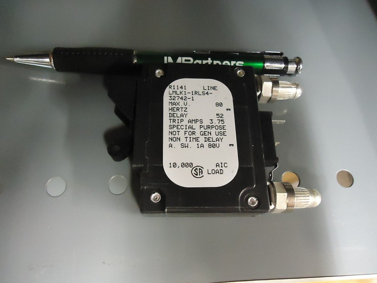 AIRPAX LMLK1-1RLS4-32742-11 CIRCUIT BREAKER 75AMP 80V 1P