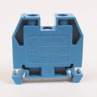 ALLEN BRADLEY 1492-R6-BL SINGLE CKT SCREWLESS TERM. BLK., 6MM MAX. WIRE, FEED THROUGH BLOCK, BLACK,