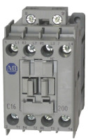 ALLEN BRADLEY 100-C16D200 CONTACTOR, SCREW TERMINALS, 7.5KW/400V, COIL 2 TERMINALS, COIL TERMINALS AT LINE SIDE, CONTROL VOLTAGE 110V 50HZ / 120V 60HZ, 2 N.O. + 2 N.C. MAIN POLES, SINGEL PACK