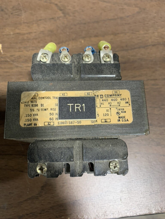 GROUPE SCHNEIDER 9070-K150D1 TRANSFORMER IN110/120V OUT220/480V .15KVA 50/60HZ GROUPE SCHNEIDER 9070-K150D1 TRANSFORMER IN110/120V OUT220/480V .15KVA 50/60HZ