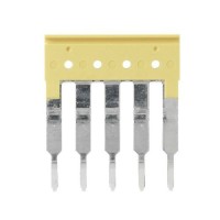 ALLEN BRADLEY 1492-CJK5-5 1492 JUMPERS, PLUG-IN CENTER JUMPER, NO COVER, 5, 5 POLE, YELLOW