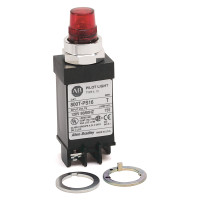 ALLEN BRADLEY 800T-PSD16R 800T SMALL PILOT LIGHT,RED,TRANSFORMER,DUAL INPUT-DIODE,120V AC 50/60 HZ