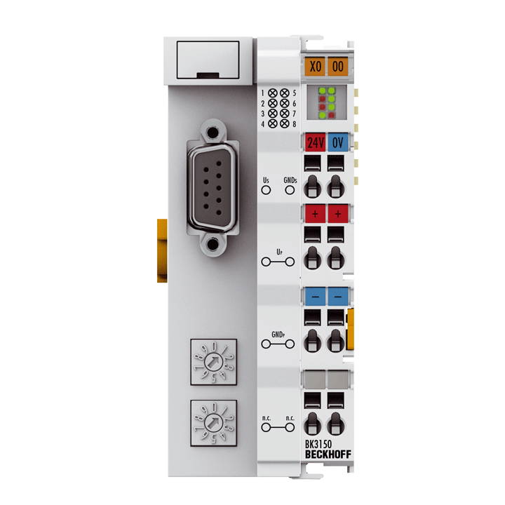 BECKHOFF BK3150 PROFIBUS DP “COMPACT“ BUS COUPLER FOR UP TO 64 DIGITAL BUS TERMINALS (255 WITH K-BUS EXTENSION), 12 MBAUD BECKHOFF BK3150 PROFIBUS DP “COMPACT“ BUS COUPLER FOR UP TO 64 DIGITAL BUS TERMINALS (255 WITH K-BUS EXTENSION), 12 MBAUD