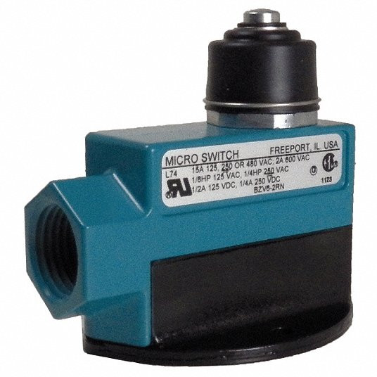 MICROSWITCH BZV6-2RN  LIMIT SWITCH; ACTUATOR STYLE:TOP PLUNGER; OPERATING FORCE MAX:24OZF; CONTACT VOLTAGE AC MAX:600V; CONTACT VOLTAGE DC MAX:250V; CONTACT CURRENT AC MAX: