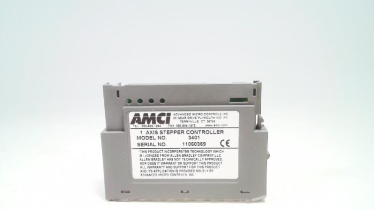 ADVANCED MICRO CONTROLS 3401L 1 AXIS STEPPER CONTROLLER MODULE FOR POINT I/O (1734), W/O ENCODER FEEDBACK ADVANCED MICRO CONTROLS 3401L 1 AXIS STEPPER CONTROLLER MODULE FOR POINT I/O (1734), W/O ENCODER FEEDBACK