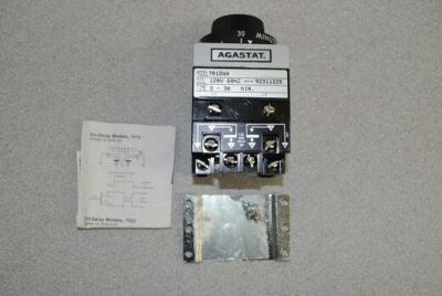AGASTAT E7012AHLL02 TIMING RELAY ELECT. PNEU. NUC 2POLE 120V 3-30 MIN