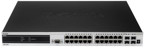 Коммутатор D-Link 4xSFP L3 стекируемый