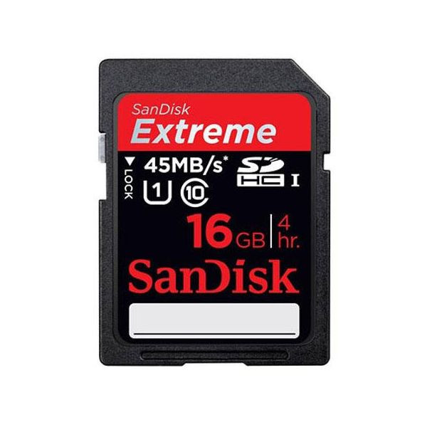 SanDisk SDSDX-016G-X46, Secure Digital Extreme HD Video 16GB SanDisk SDSDX-016G-X46, Secure Digital Extreme HD Video 16GB