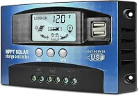 LCD 30A MPPT Solar Panel Regulator Charge Controller 12V/24V Light and timer USB