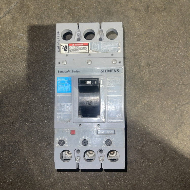 SIEMENS FXD63B150  CIRCUIT BREAKER 150AMP 3POLE 600VAC ADJ TRIP