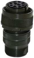 AMPHENOL MS3106A-18-1S MS/STANDARD CYLINDRICAL MIL-C-5015 TYPE CONNECTORS, STRAIGHT BODY STYLE, SOLDER TERMINATION, 18 SHELL SIZE, 18-1 INSERT ARRANGEMENT, PLUG GENDER, 10 C
