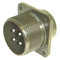 AMPHENOL MS3102E22-22P MS/STANDARD CYLINDRICAL MIL-C-5015 SERIES 3102E ENVIRONMENTAL RESISTING BOX MOUNT RECEPTACLES, STRAIGHT BODY STYLE, SOLDER TERMINATION, 22 SHELL SIZE,