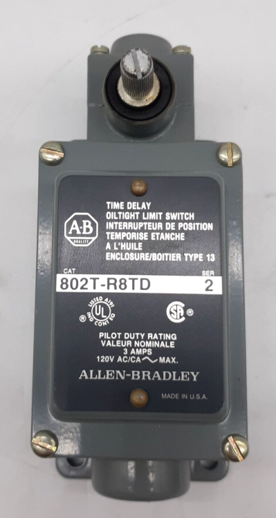 ALLEN BRADLEY 802T-R8TD SWITCH,LIMIT 120V AC MAX 3 AMP MAX ALLEN BRADLEY 802T-R8TD SWITCH,LIMIT 120V AC MAX 3 AMP MAX