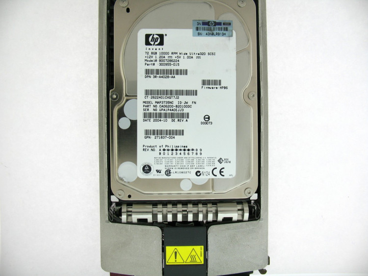 HP 72.8 GB 10K rpm U320 SCSI Non Hot-Plu