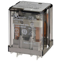 FINDER 46.61.8.024.0040  PRICE/EACH - MIN PURCH OF 10 MAY BE REQ - MIN. INDUSTRIAL RELAY, SPDT 16A, 24V AC COIL, AGNI CONTACT, LOCKABLE TEST BUTTON & MECH. INDICATOR