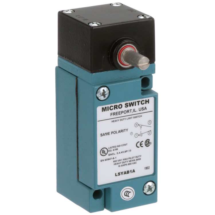 MICROSWITCH 8LS1  LIMIT SWITCH; ACTUATOR STYLE:WOBBLE ROD; OPERATING FORCE MAX:5OZF; CONTACT VOLTAGE AC MAX:480V; CONTACT VOLTAGE DC MAX:550V; CONTACT CURRENT AC MAX:10