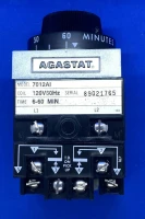 AGASTAT 7012AI RELAY, TIME DELAY, DPDT, 6MIN TO 60MIN, 120VAC; CONTACT CONFIGURATION:DPDT; NOM INPUT VOLTAGE:120V AC; DELAY TIME RANGE:6MIN TO 60MIN; TIMING ADJUSTME