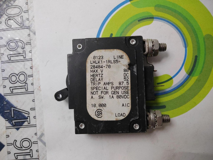AIRPAX LMLK1-1RLS5-28484-70 CIRCUIT BREAKER 70AMP 1P 80V