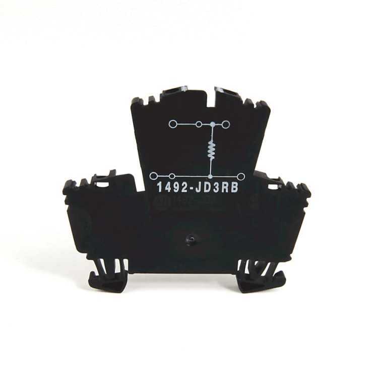 ALLEN BRADLEY 1492-H2RC001 FINGER-SAFE DOUBLE CIRCUIT RESISTOR BLOCK, PRECISION WIREWOUND FIXED RESISTOR, 30 - 12 AWG, BLACK,