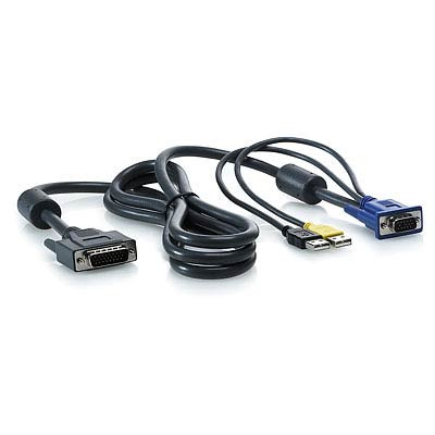 HP USB Server Console Cable, 6 foot/1.8m, 2-Pack (for AF611A) HP USB Server Console Cable, 6 foot/1.8m, 2-Pack (for AF611A)