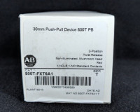 ALLEN BRADLEY 800TC-FXT6A1S 30.5MM TYPE 4/13 2 POS. PB-NON-ILLUM., PUSH-PULL /