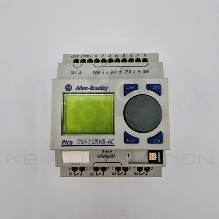 ALLEN BRADLEY 1760-L12BWB-NC PICO CONTROLLER, 8 DIGITAL INPUTS, 4 RELAY OUTPUTS, 24V DC ALLEN BRADLEY 1760-L12BWB-NC PICO CONTROLLER, 8 DIGITAL INPUTS, 4 RELAY OUTPUTS, 24V DC