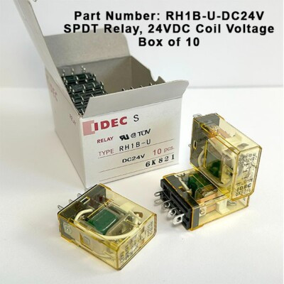 IDEC RH1B-U-DC24V PLUG-INRELAY 10A CONTACT SPDT 24VDC COIL IDEC RH1B-U-DC24V PLUG-INRELAY 10A CONTACT SPDT 24VDC COIL