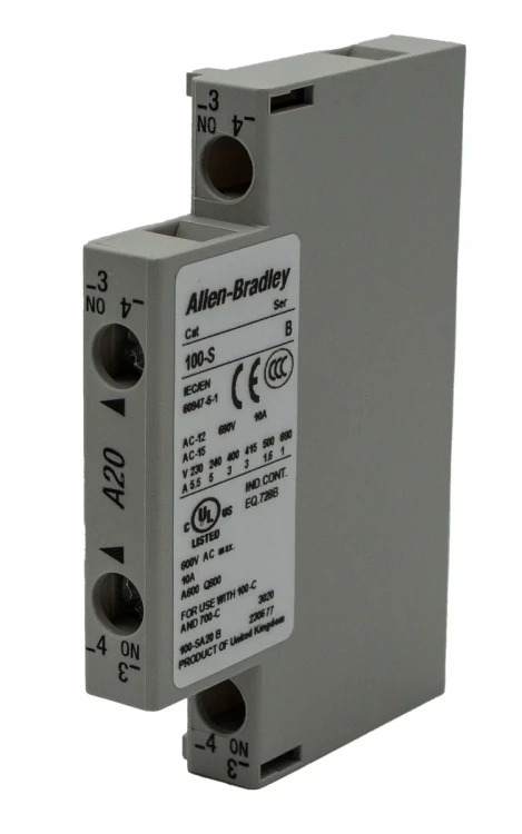 ALLEN BRADLEY 100-GA20 AUXILIARY CONTACT BLOCK ALLEN BRADLEY 100-GA20 AUXILIARY CONTACT BLOCK