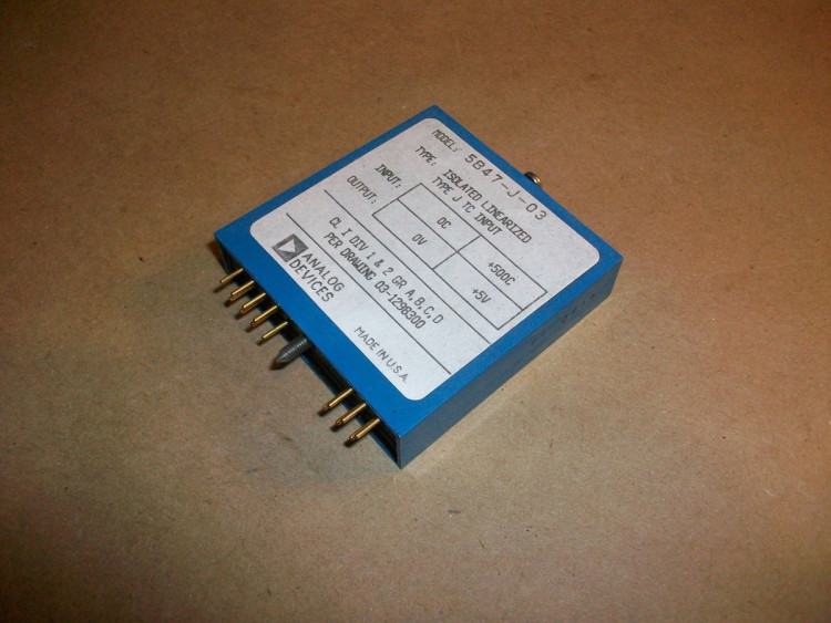 ANALOG DEVICES 5B47-J-03 CONDITIONING MODULE TYPE/J 1CHANNEL 0-5V OUTPUT