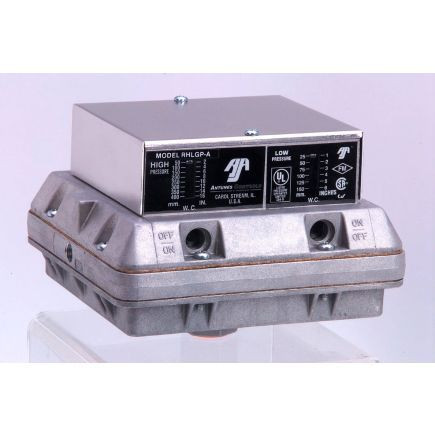 ANTUNES CONTROLS 804111705 DOUBLE GAS PRESSURE SWITCH HIGH:5-28 LOW:2-14WC ANTUNES CONTROLS 804111705 DOUBLE GAS PRESSURE SWITCH HIGH:5-28 LOW:2-14WC