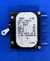AIRPAX UPL1-1REC4-52-153 CIRCUIT BREAKER 15AMP 65VDC