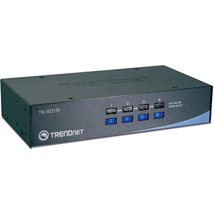 KVM-коммутатор TRENDNET TK-401R Четырехпортовый KVM-коммутатор TRENDNET TK-401R Четырехпортовый