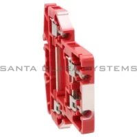 ALLEN BRADLEY 1492-H2RE FINGER-SAFE DOUBLE CIRCUIT HIGH DENSITY BLOCK, SCREW W/ PRESSURE PLATE, 30 - 12 AWG, RED,