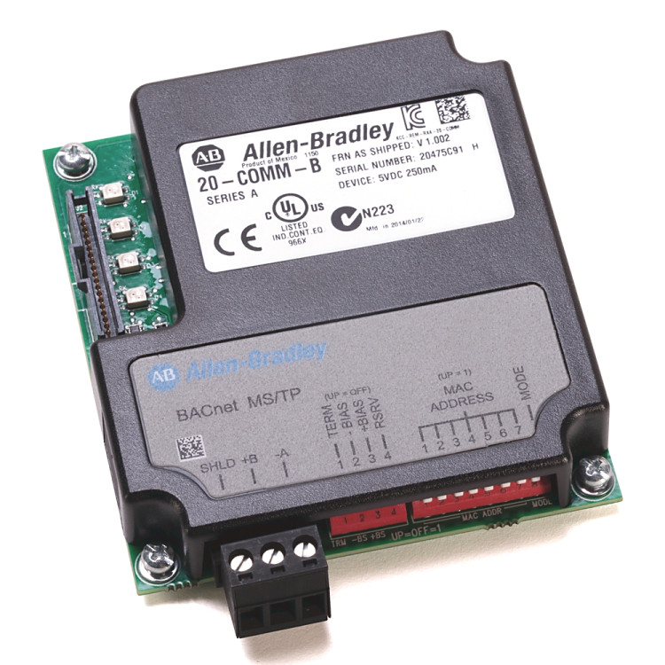ALLEN BRADLEY 20-COMM-B POWERFLEX ARCHITECTURE CLASS BACNET/MSTP ADAPTER ALLEN BRADLEY 20-COMM-B POWERFLEX ARCHITECTURE CLASS BACNET/MSTP ADAPTER