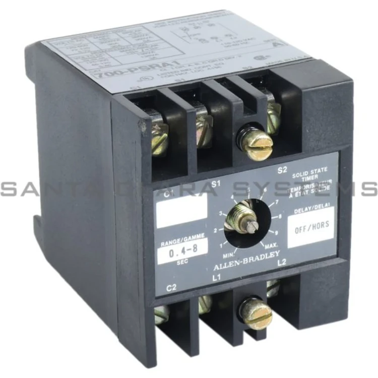 ALLEN BRADLEY 700-PSRA1 TIMER SOLID STATE .4-8SEC OFF-DELAY 600VAC ALLEN BRADLEY 700-PSRA1 TIMER SOLID STATE .4-8SEC OFF-DELAY 600VAC