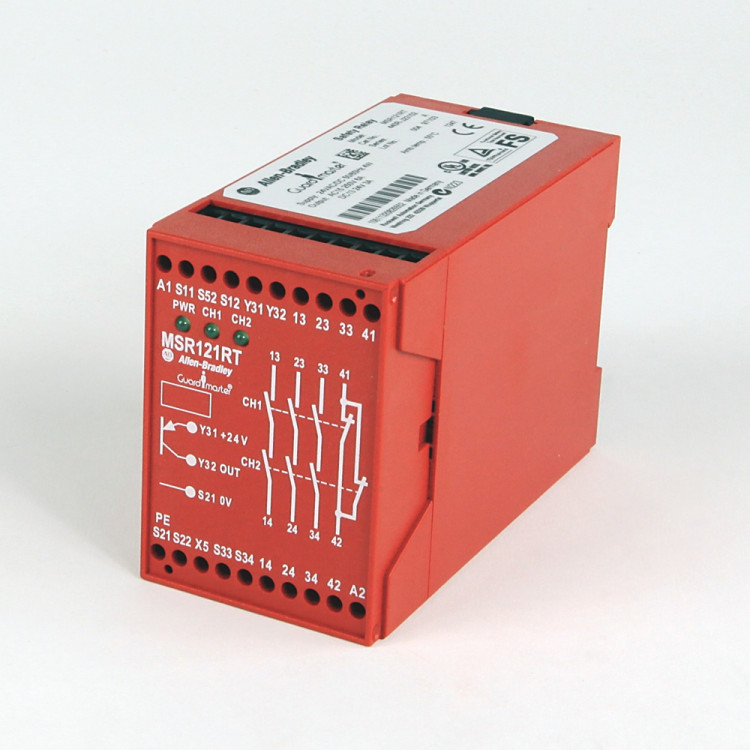 ALLEN BRADLEY 440R-J23102 MSR121RTSAFETY MONITORING RELAY 24V AC DC INPUTS 1NC OR 2NC ORSAFETY MAT OR LIGHT CURTAINSAFETY OUTPUTS 3NO AUXILIARY OUTPUTS 1NC AND 1S OLID STATE PNP FIXED TERMINALS 55MM HOUSING ALLEN BRADLEY 440R-J23102 MSR121RTSAFETY MONITORING RELAY 24V AC DC INPUTS 1NC OR 2NC ORSAFETY MAT OR LIGHT CURTAINSAFETY OUTPUTS 3NO AUXILIARY OUTPUTS 1NC AND 1S OLID STATE PNP FIXED TERMINALS 55MM HOUSING