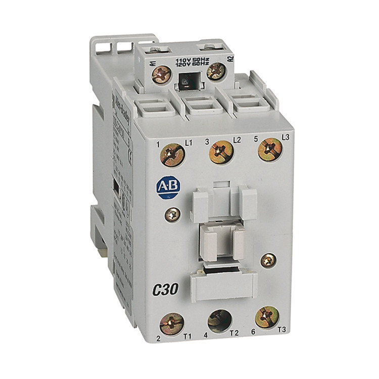 ALLEN BRADLEY 100-C30KF00 CONTACTOR, SCREW TERMINALS, 15KW/400V, COIL 2 TERMINALS, COIL TERMINALS AT LINE SIDE, CONTROL VOLTAGE 230V 50/60HZ, NO AUXILIARY CONTACT, SINGEL PACK