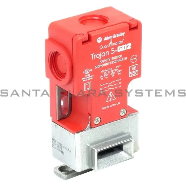 ALLEN BRADLEY 440K-T11336 TONGUE SWITCH - TROJAN 5: CONTACTS(SAFETY AND AUX): 2 NORMALLY CLOSED, 1 NORMALLY OPEN, BBM PREFERENCE: BREAK BEFORE MAKE, ACTUATOR: GD2 METAL ALIGN. ALLEN BRADLEY 440K-T11336 TONGUE SWITCH - TROJAN 5: CONTACTS(SAFETY AND AUX): 2 NORMALLY CLOSED, 1 NORMALLY OPEN, BBM PREFERENCE: BREAK BEFORE MAKE, ACTUATOR: GD2 METAL ALIGN.